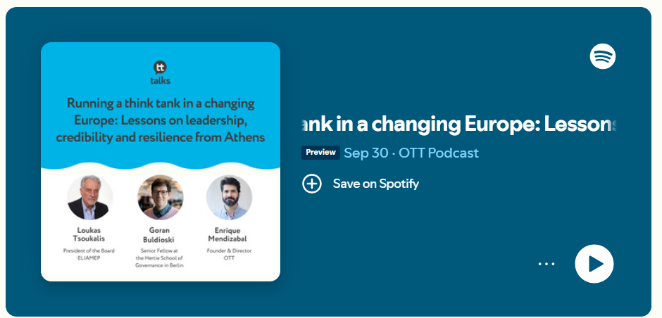 Running a think-tank in a changing Europe – Podcast OTT